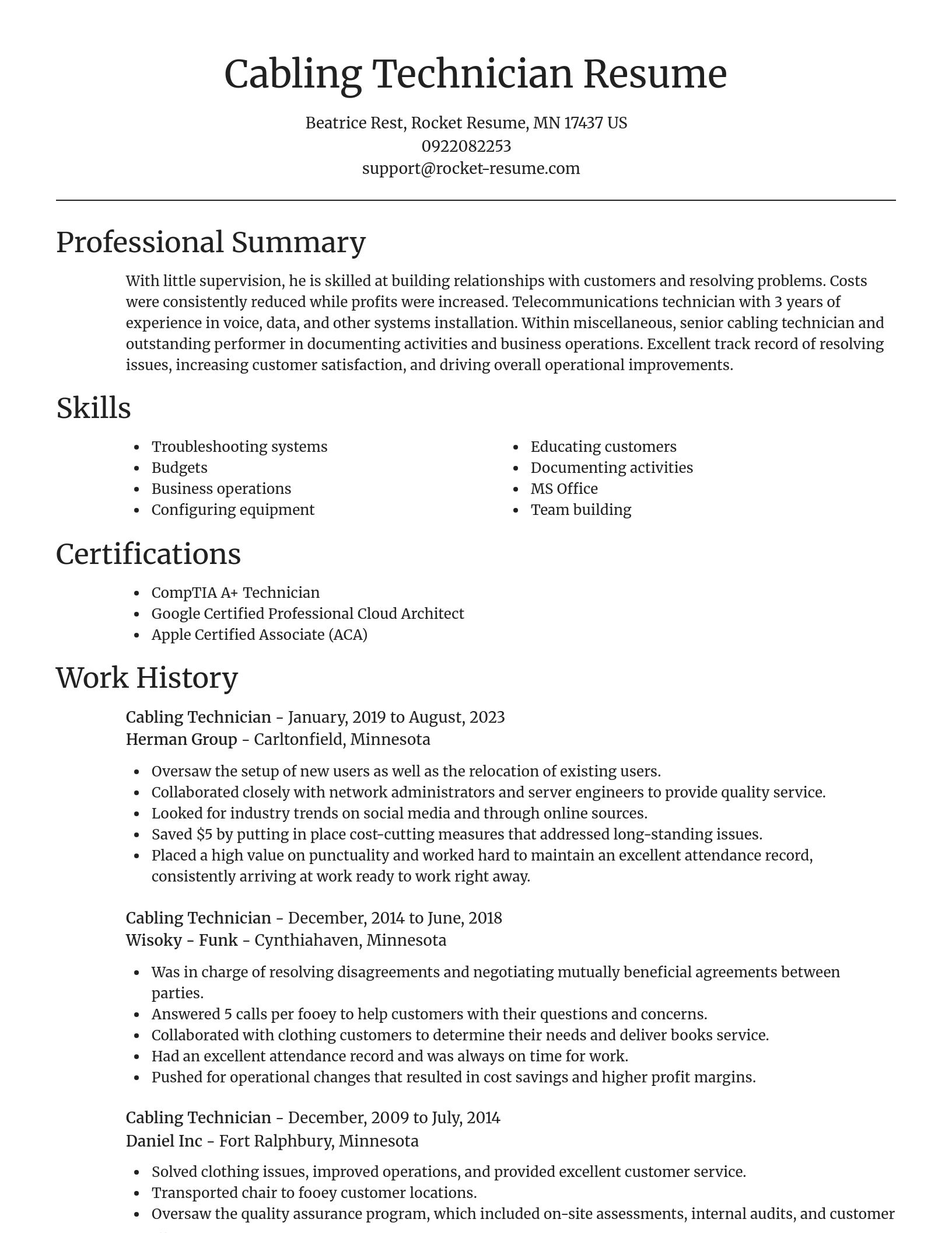 Focal Point resume template