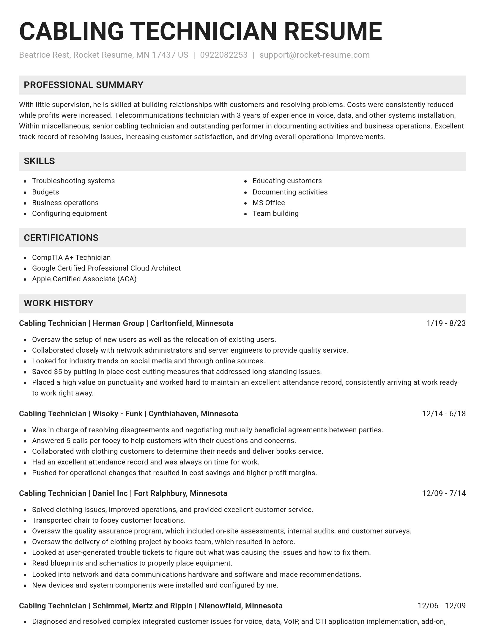 Genius resume template