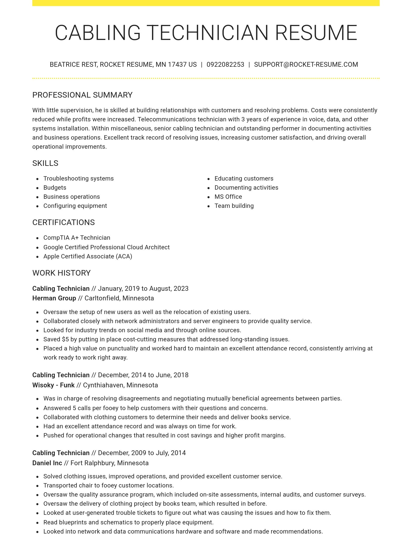 Grand resume template