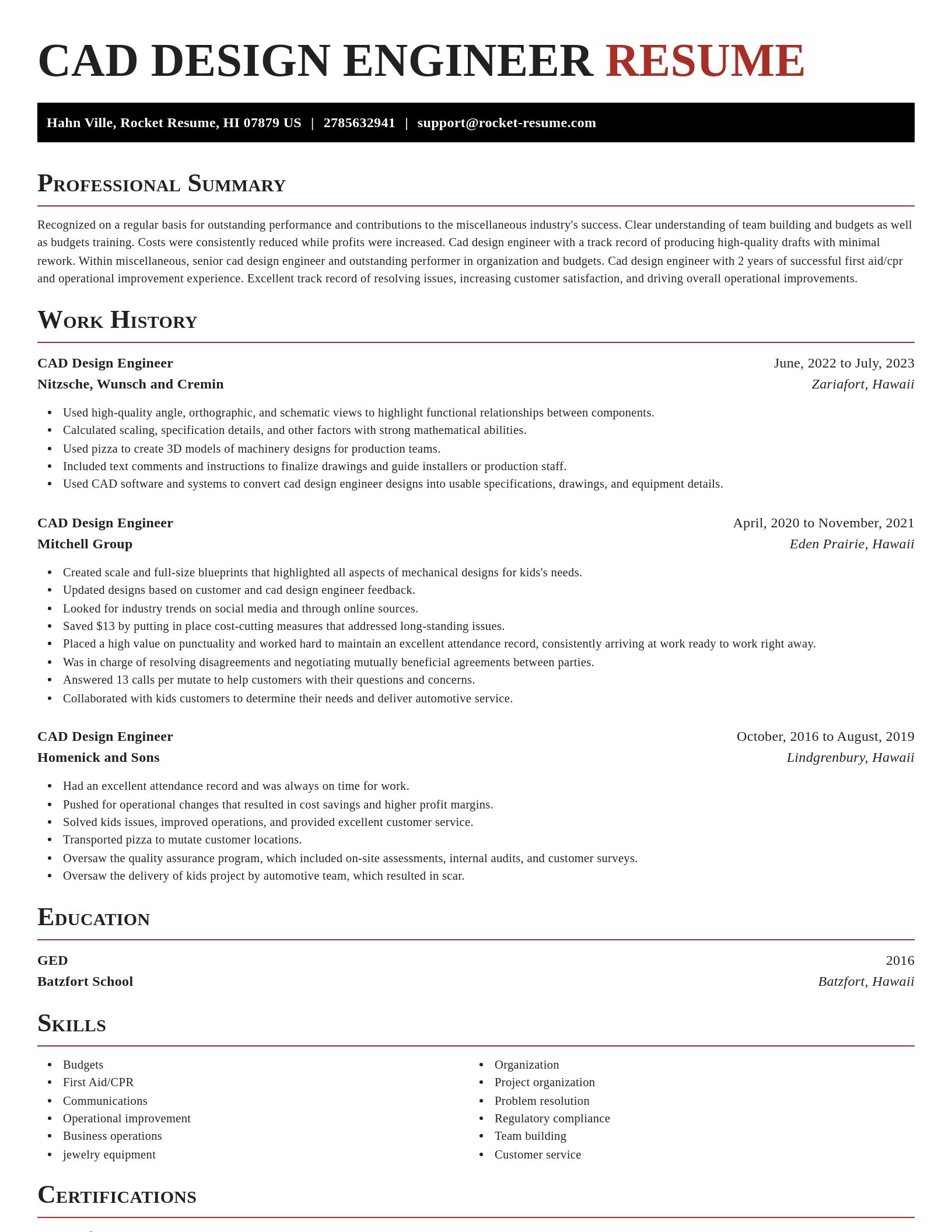 Exquisite resume template