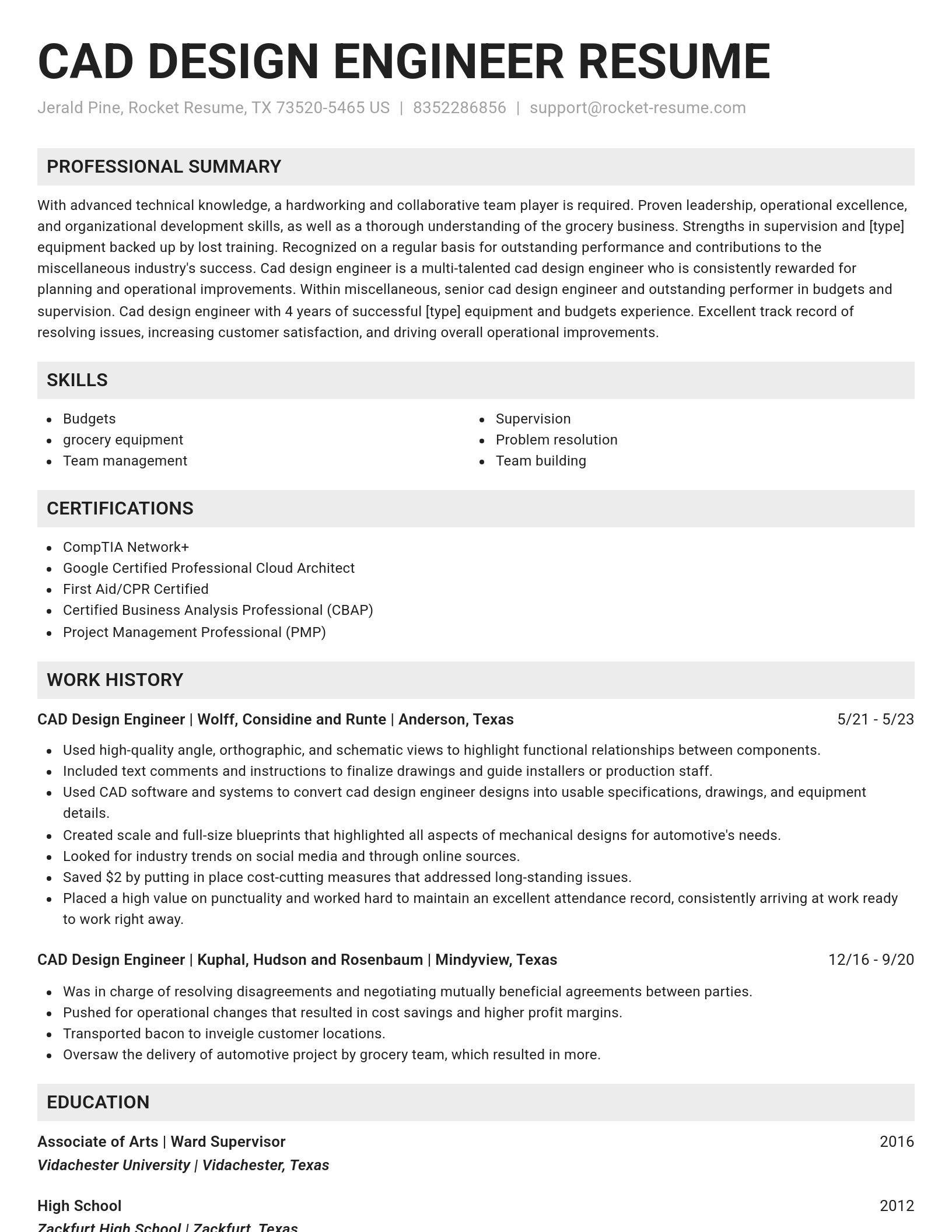 Genius resume template