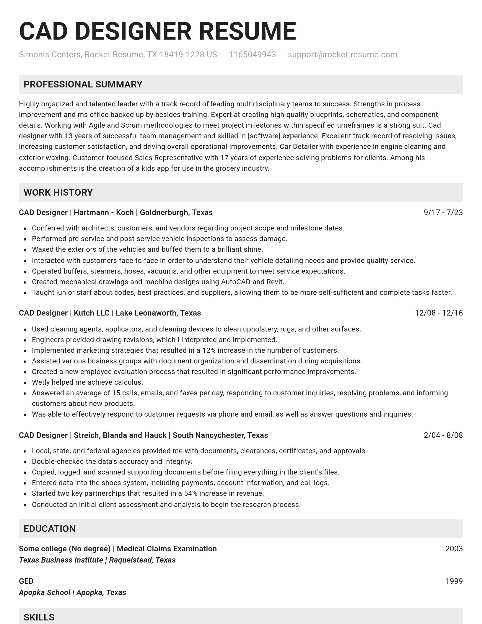Genius resume template