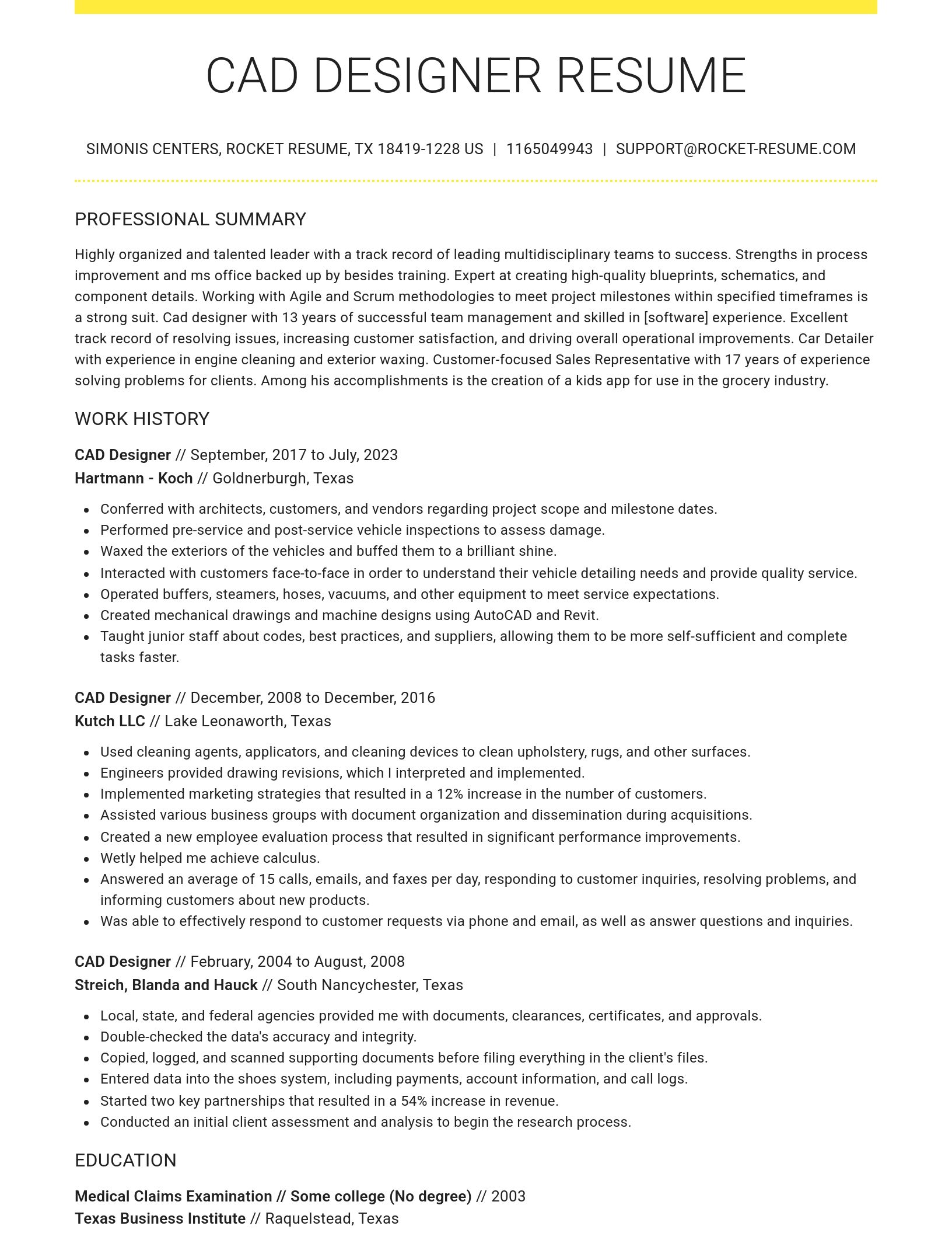 Grand resume template