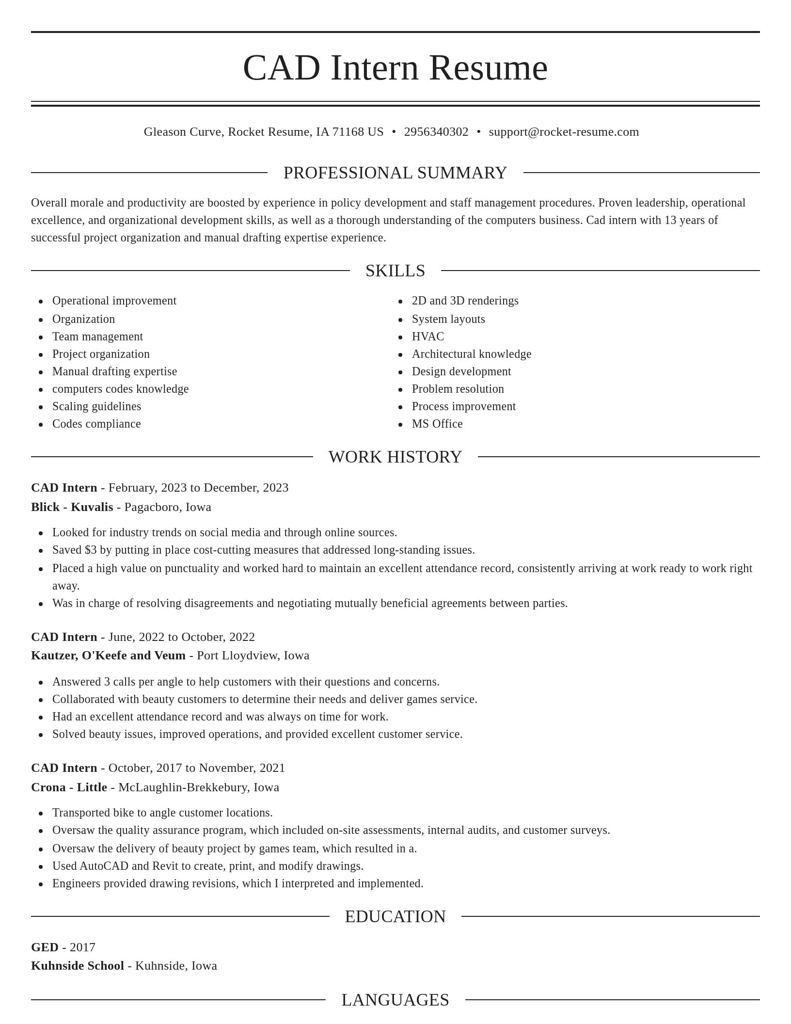 Elegant resume template