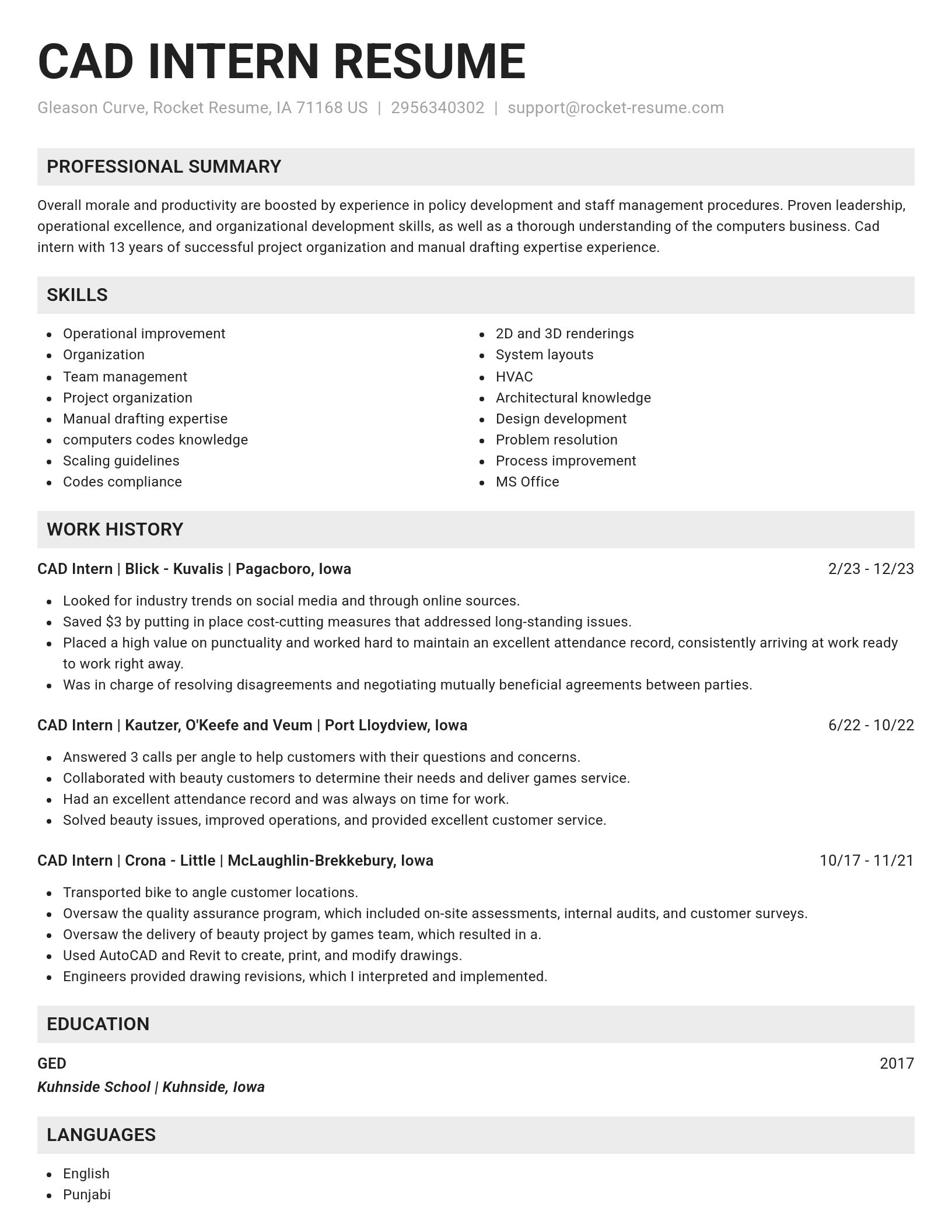 Genius resume template