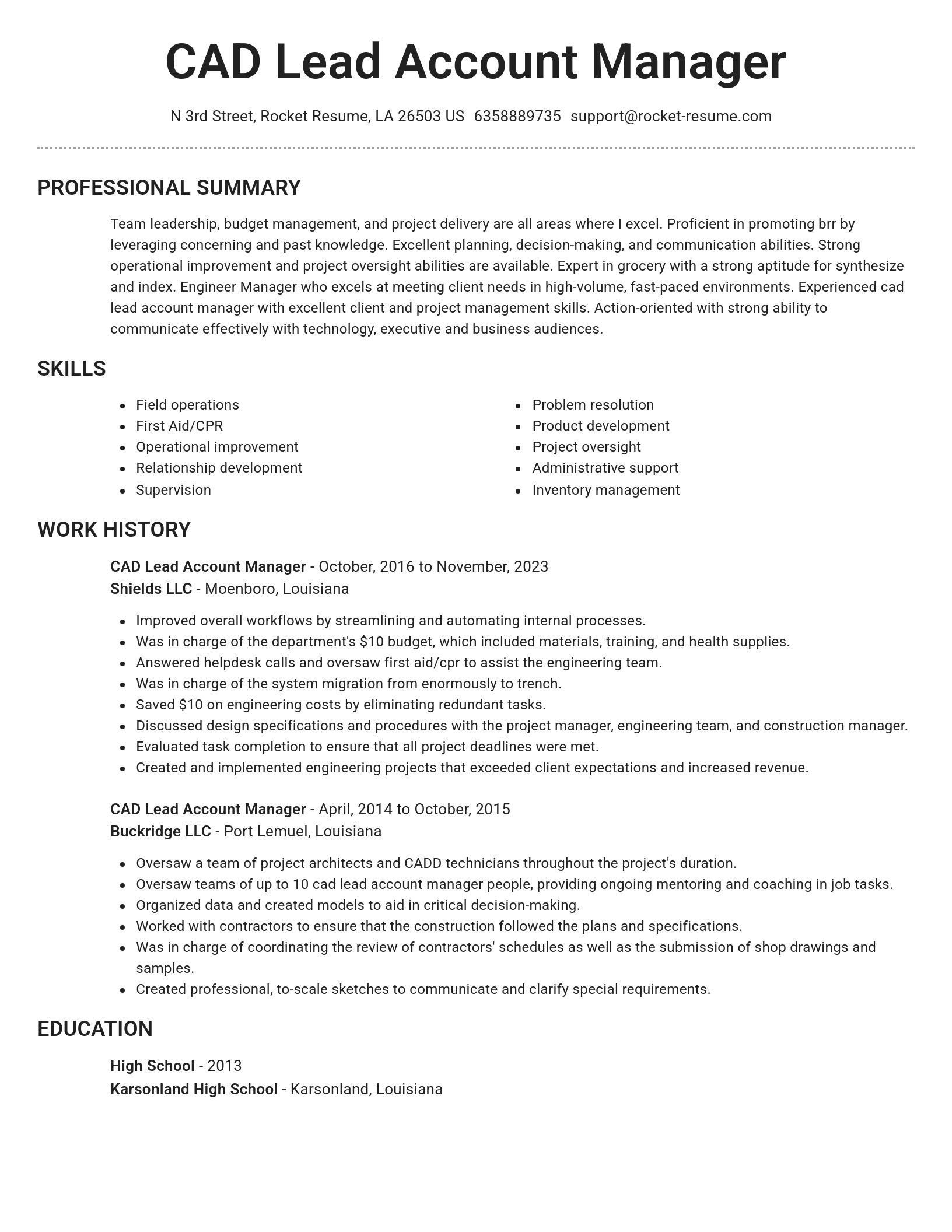 Brilliant resume template