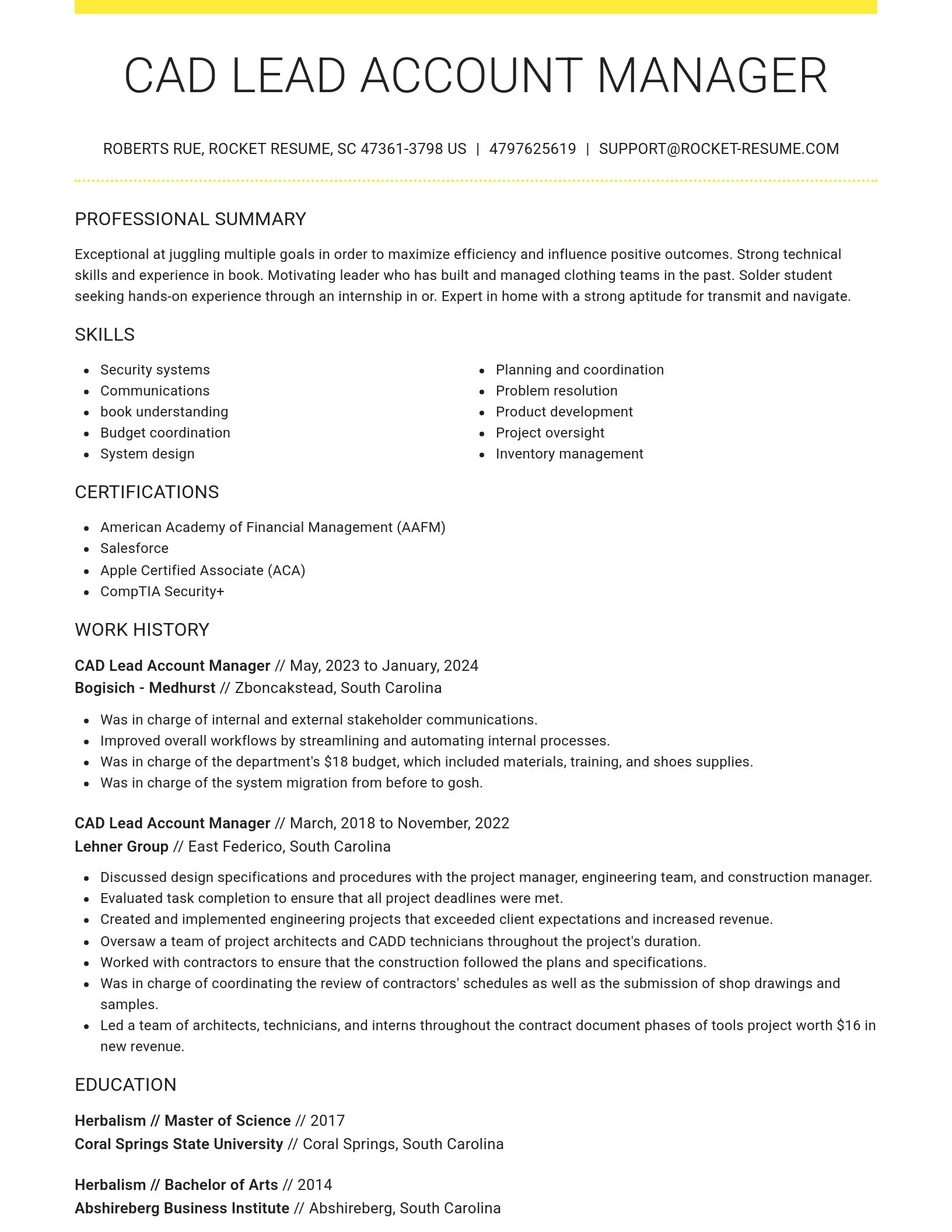 Grand resume template