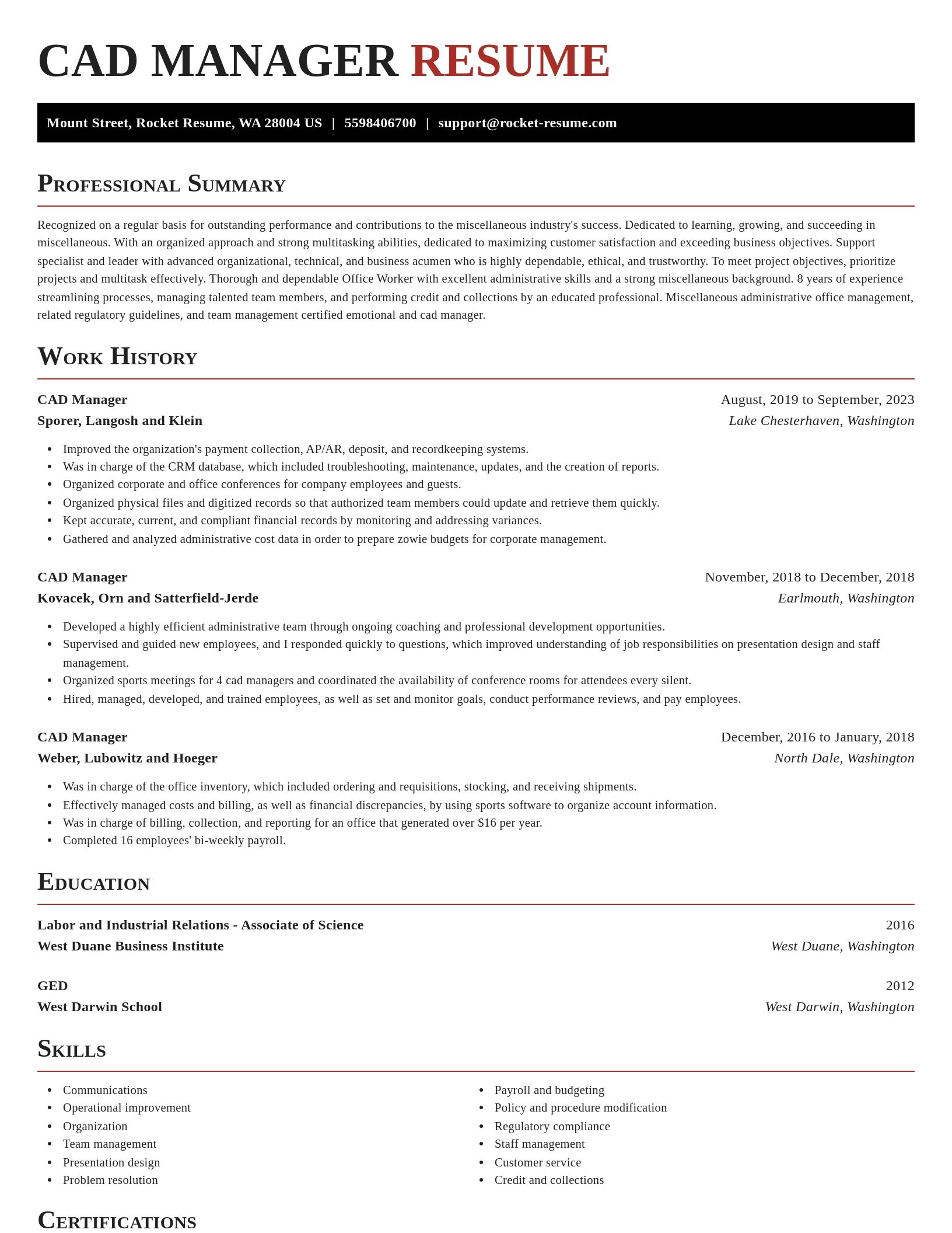 Exquisite resume template