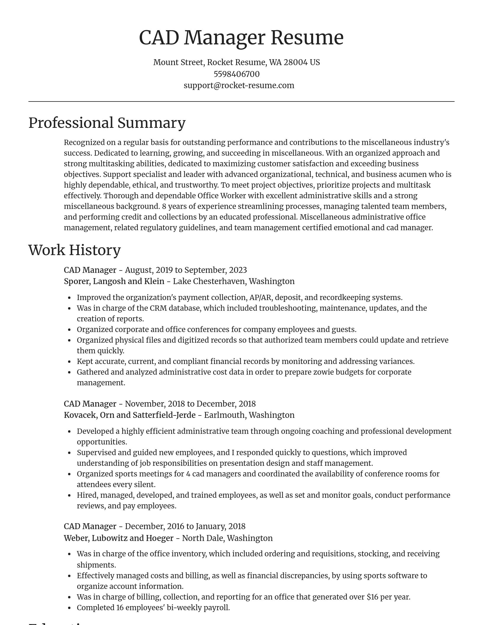 Focal Point resume template