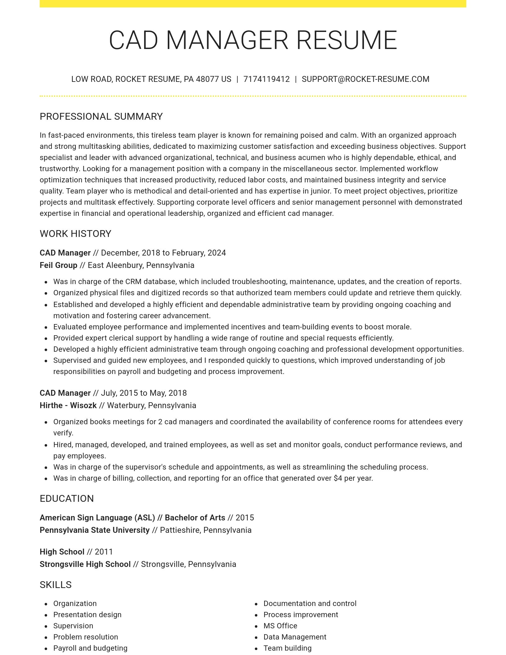 Grand resume template