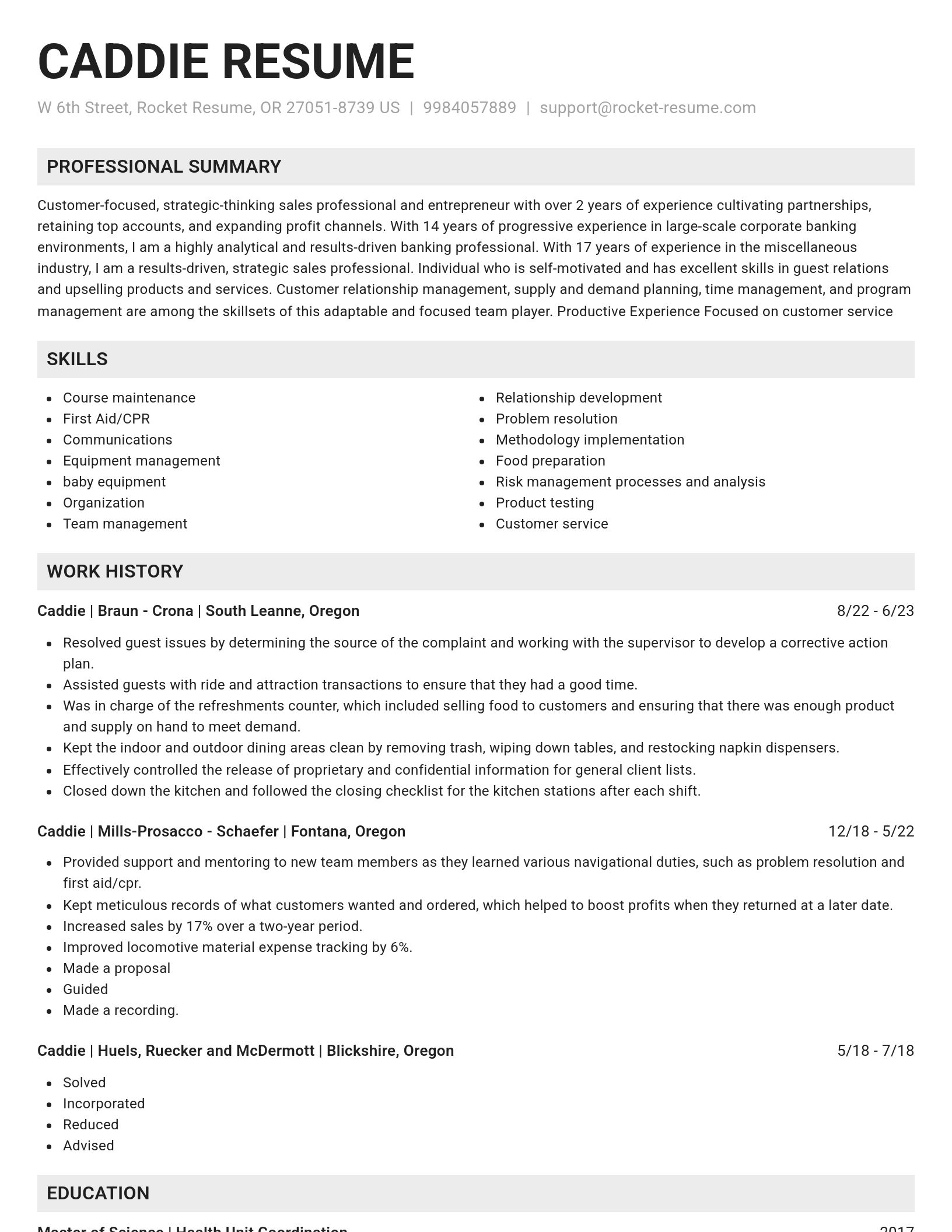 Genius resume template