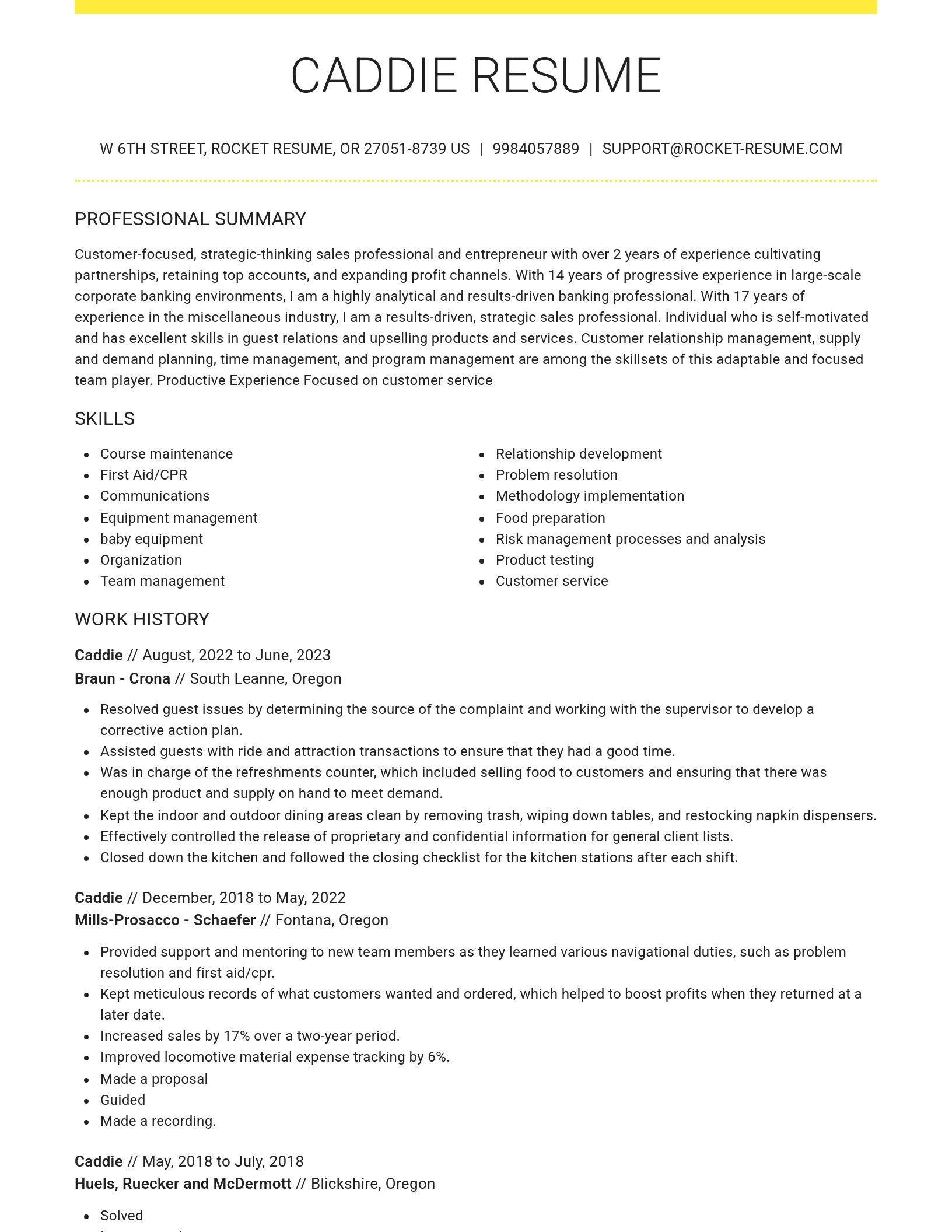 Grand resume template