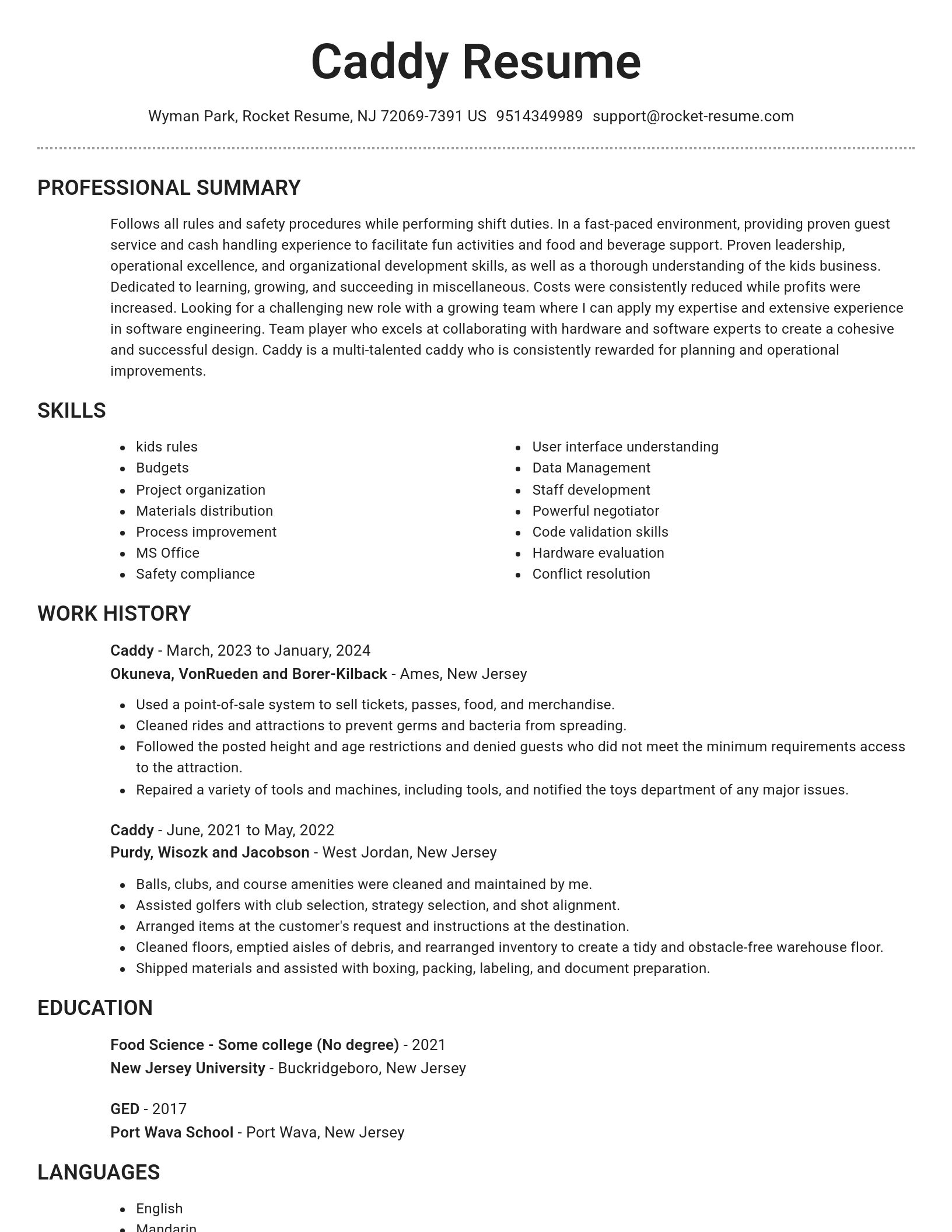 Brilliant resume template