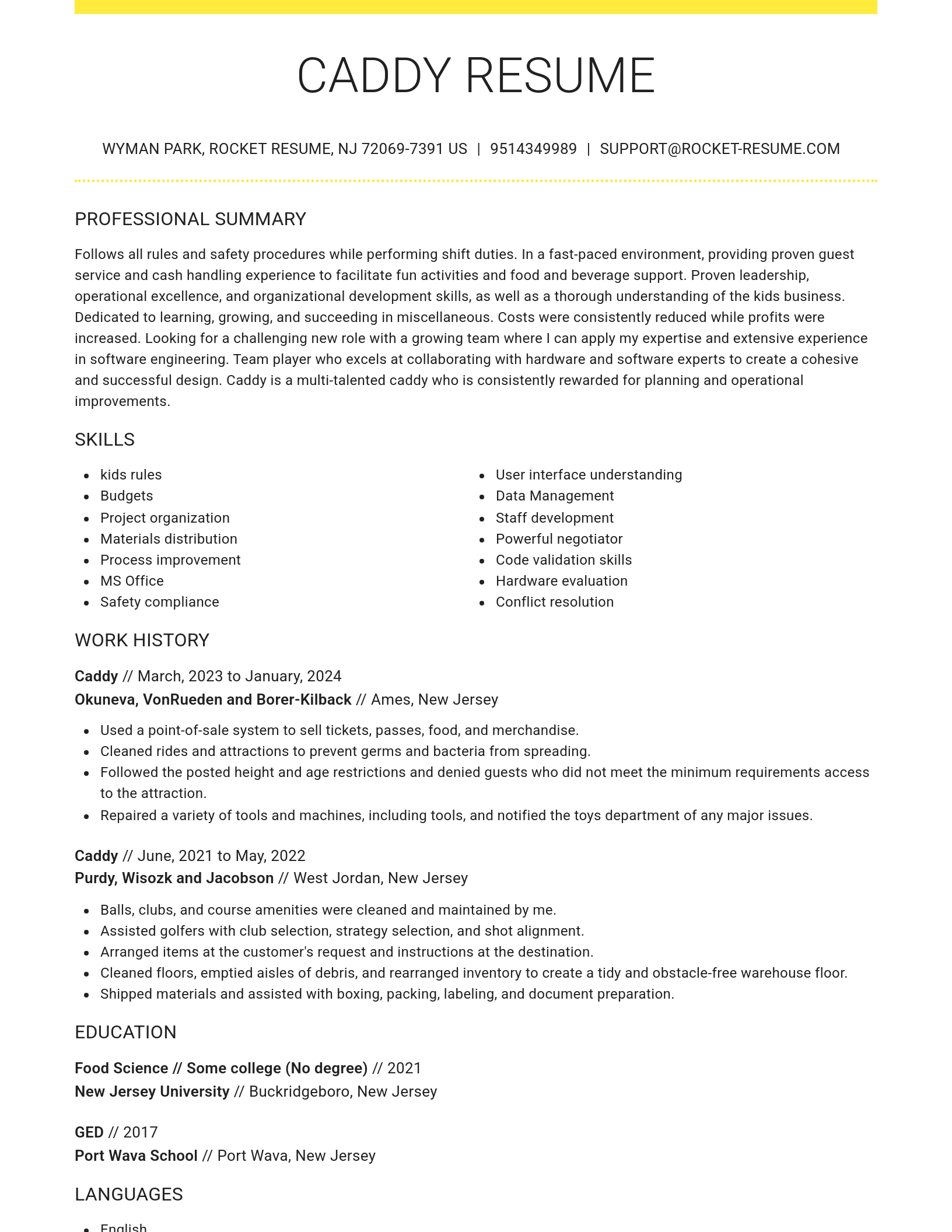 Grand resume template