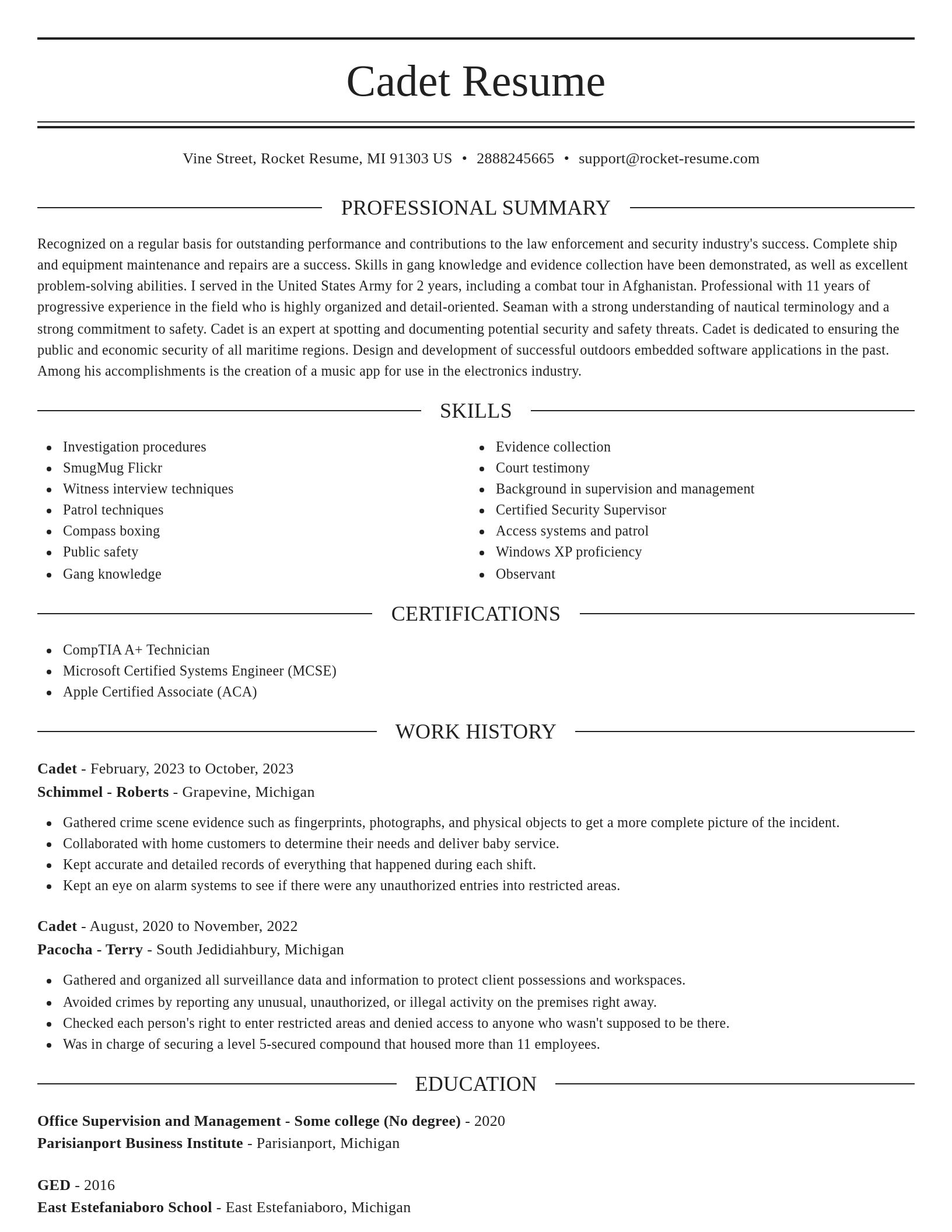 Elegant resume template