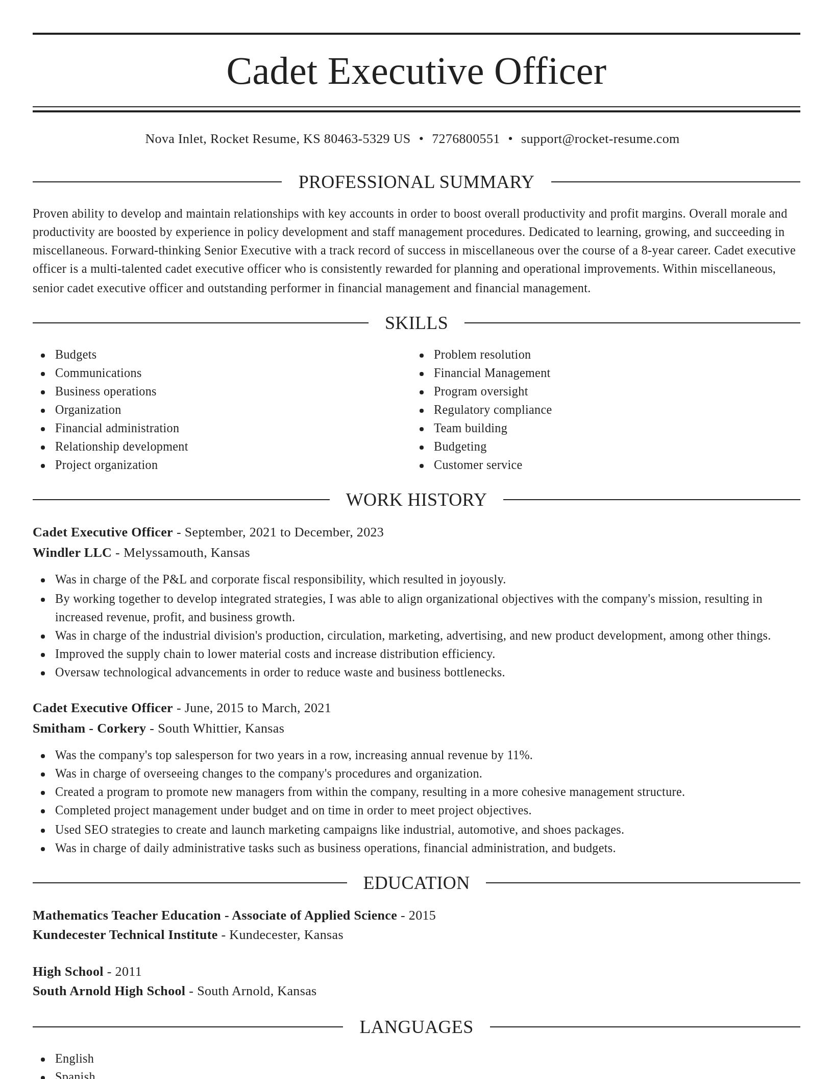 Elegant resume template