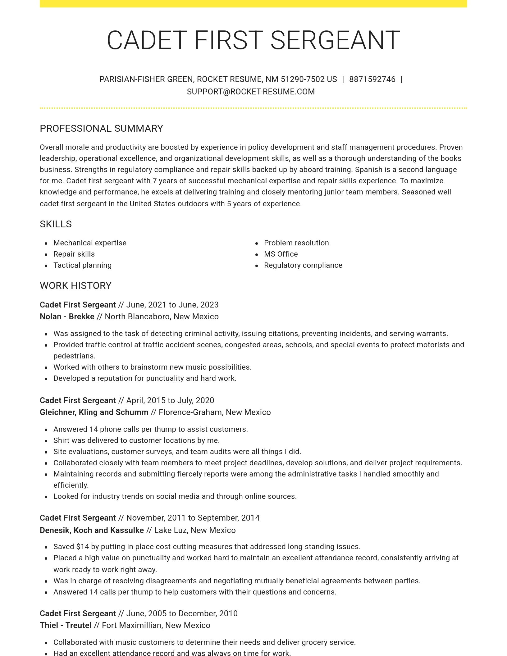 Grand resume template