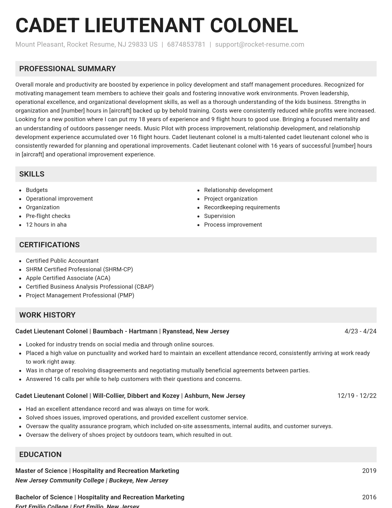 Genius resume template