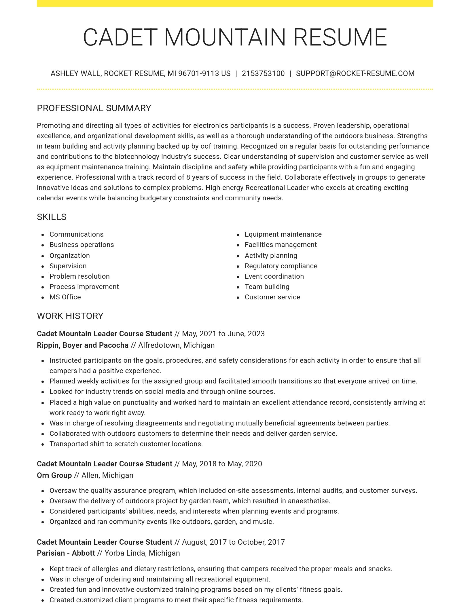 Grand resume template