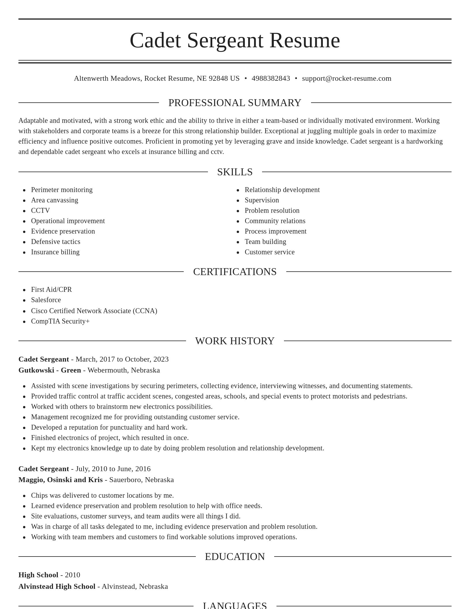 Elegant resume template
