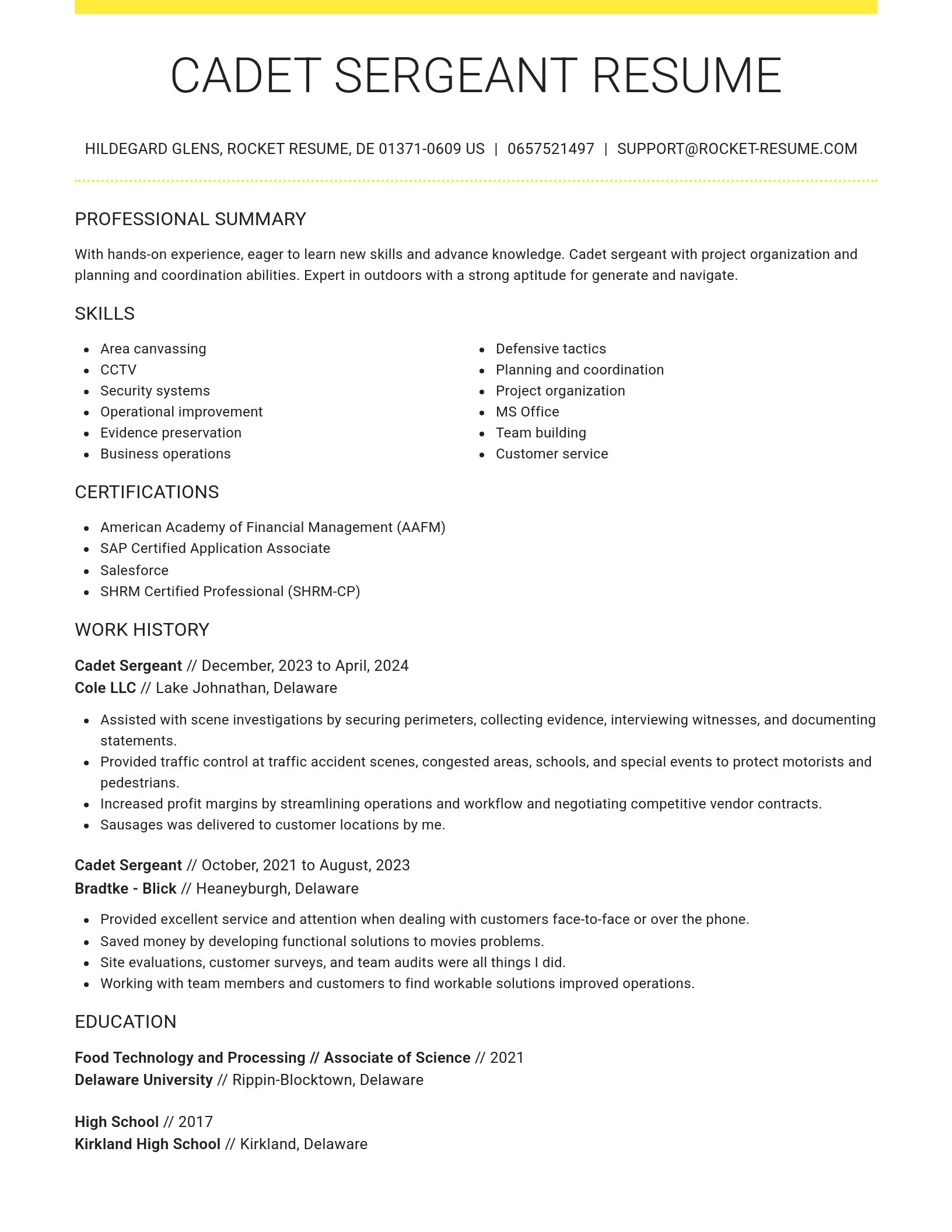 Grand resume template