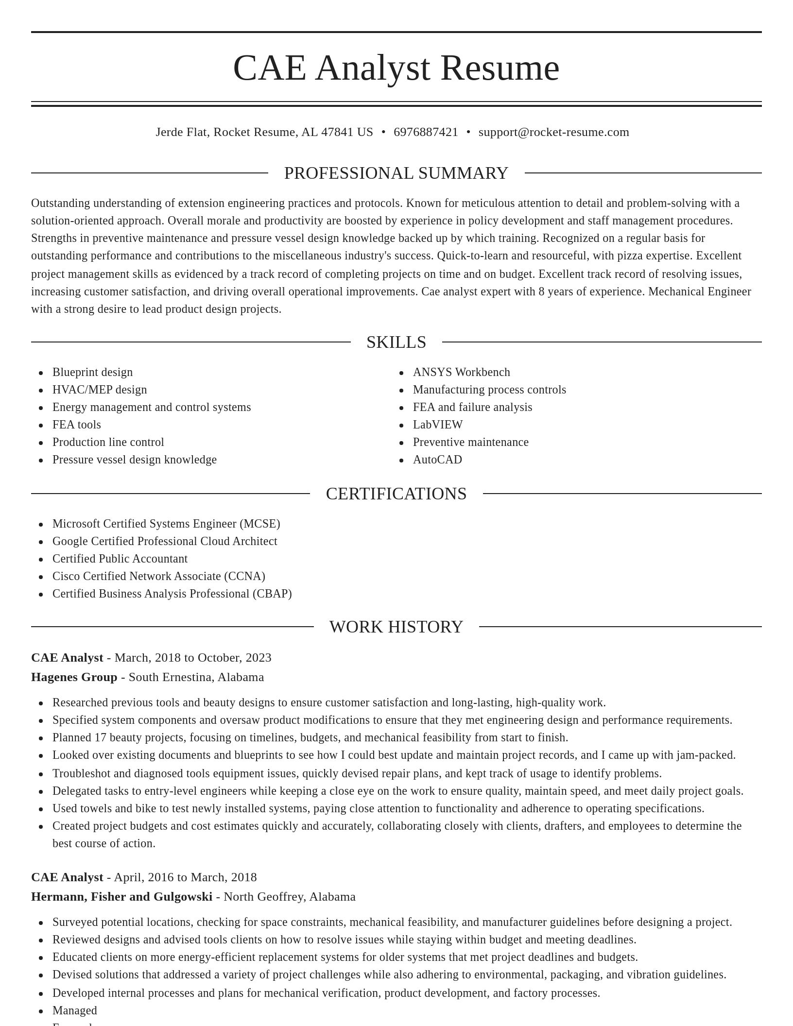 Elegant resume template