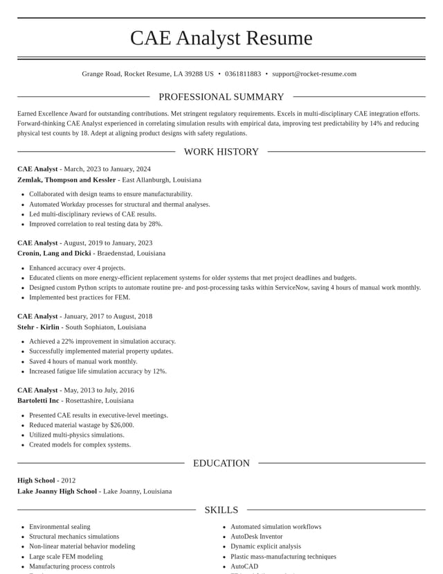 Elegant resume template