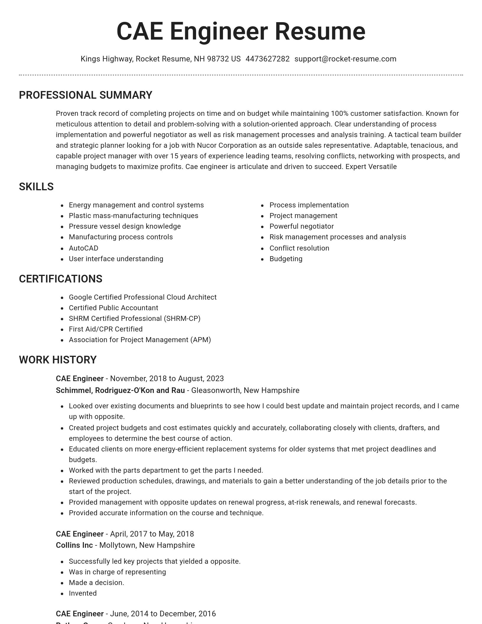 Brilliant resume template