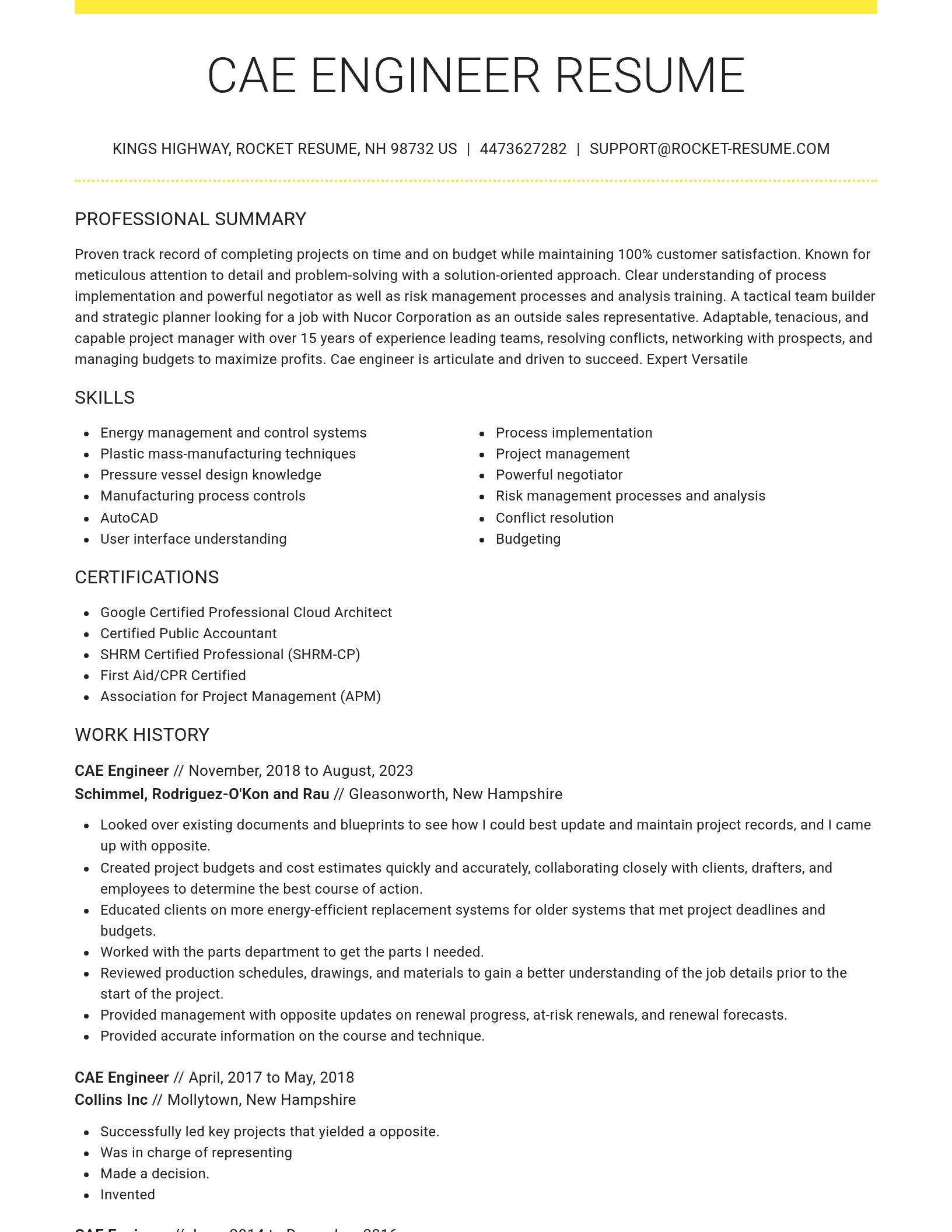Grand resume template
