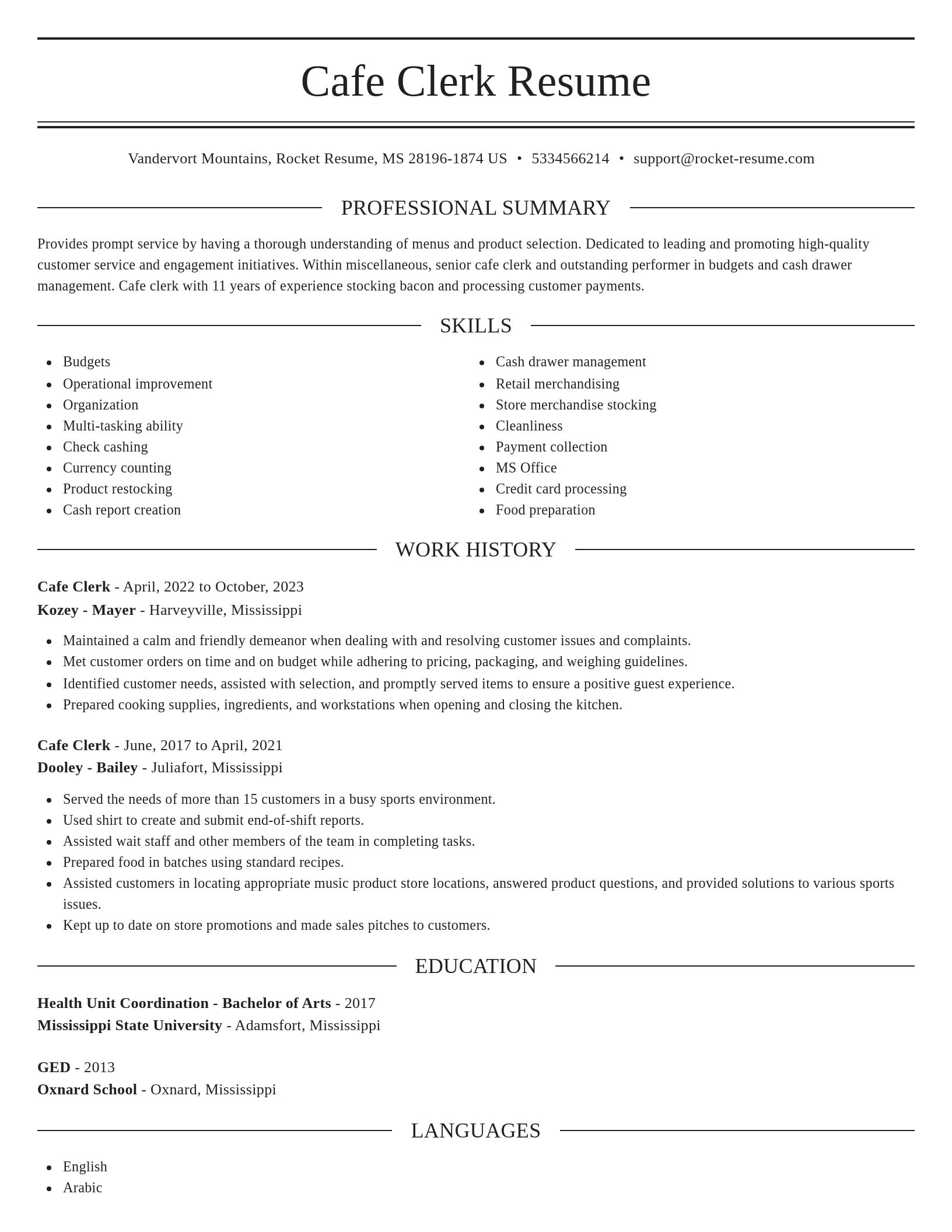 Elegant resume template