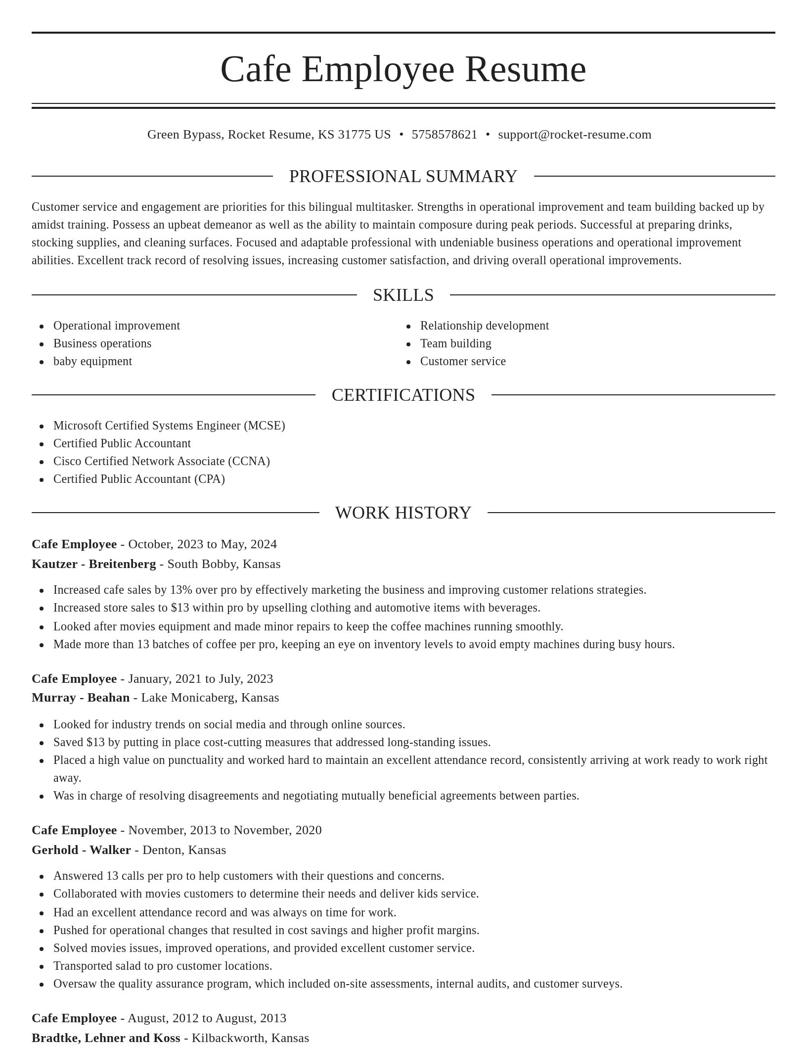Elegant resume template
