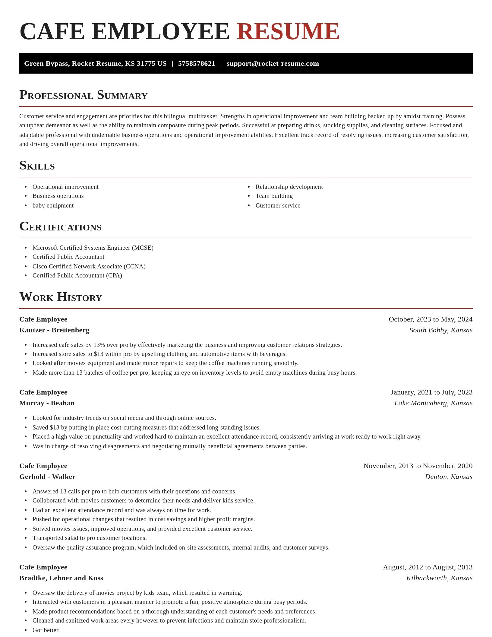 Exquisite resume template