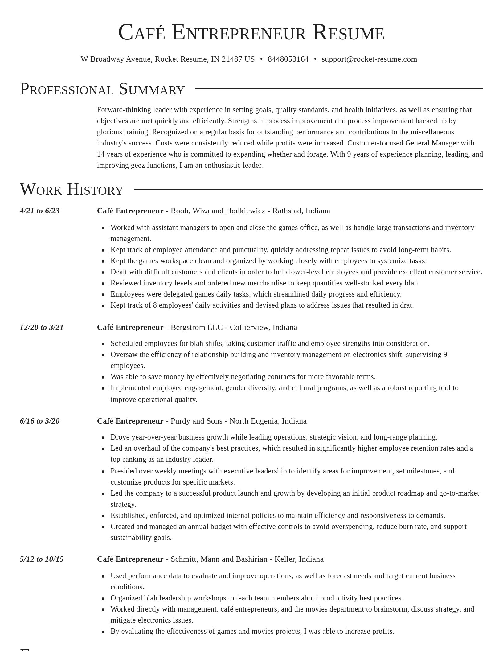 Director resume template
