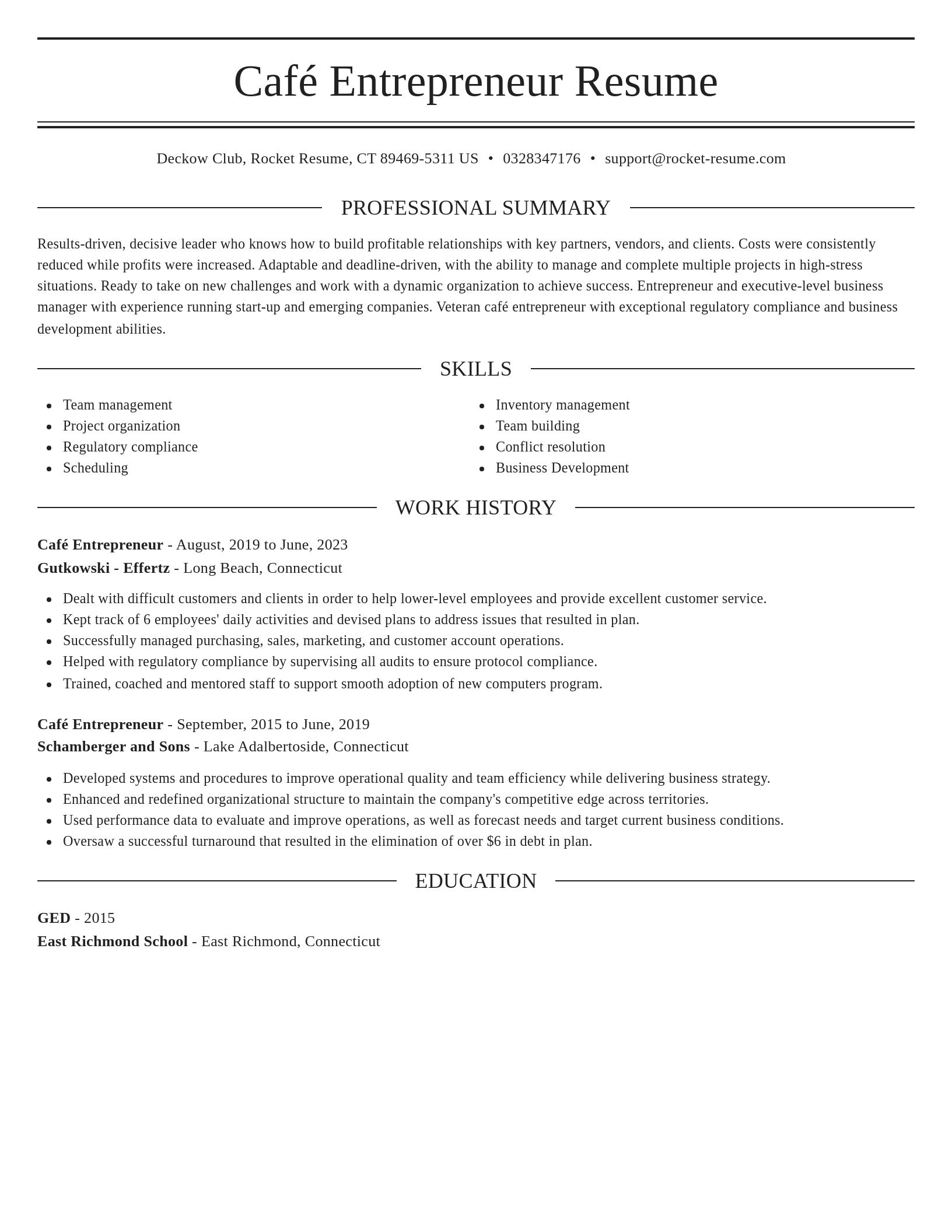 Elegant resume template