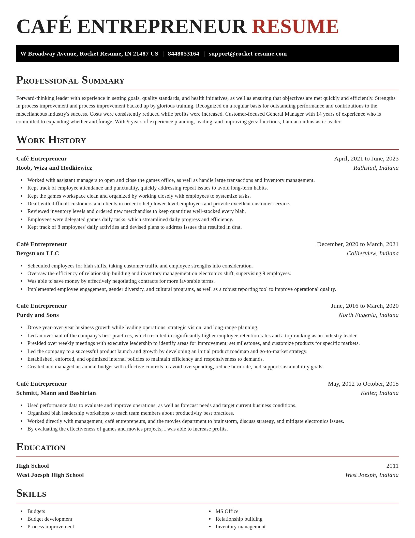 Exquisite resume template