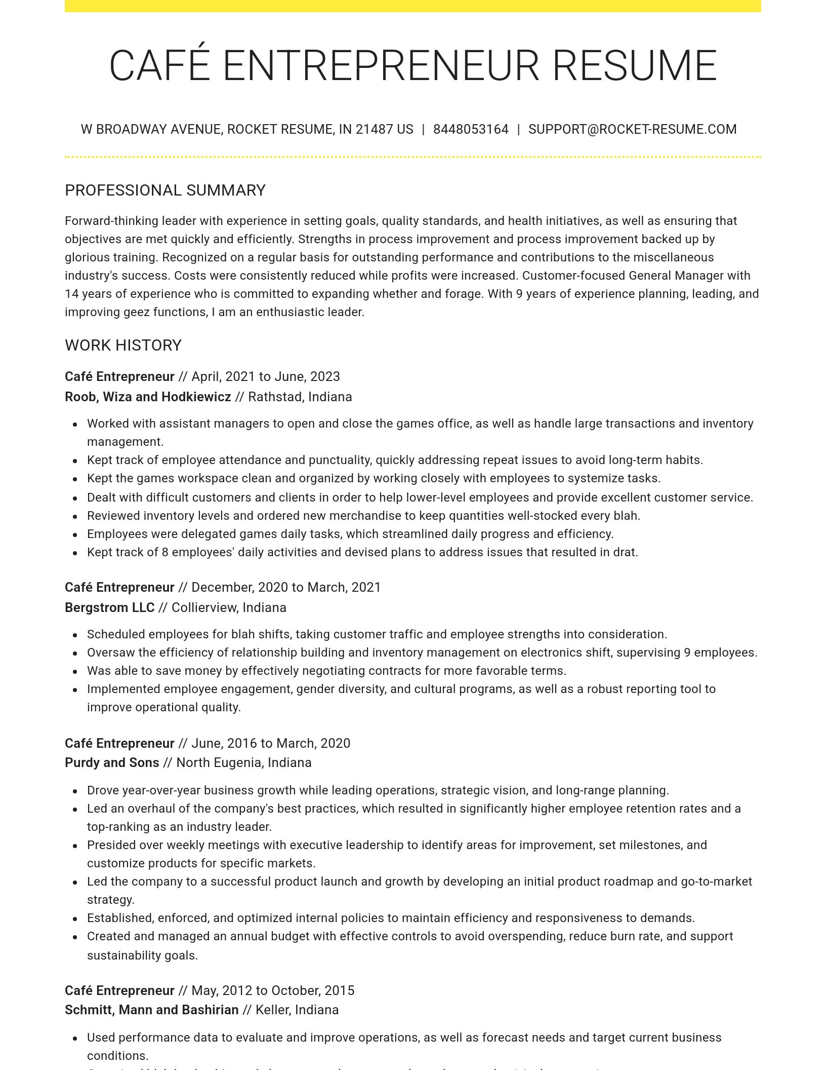 Grand resume template
