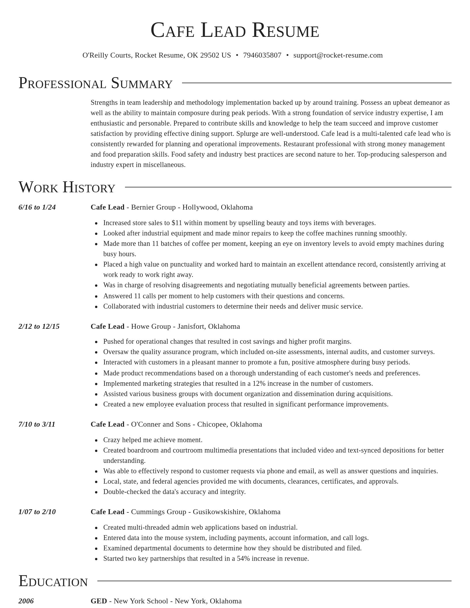 Director resume template