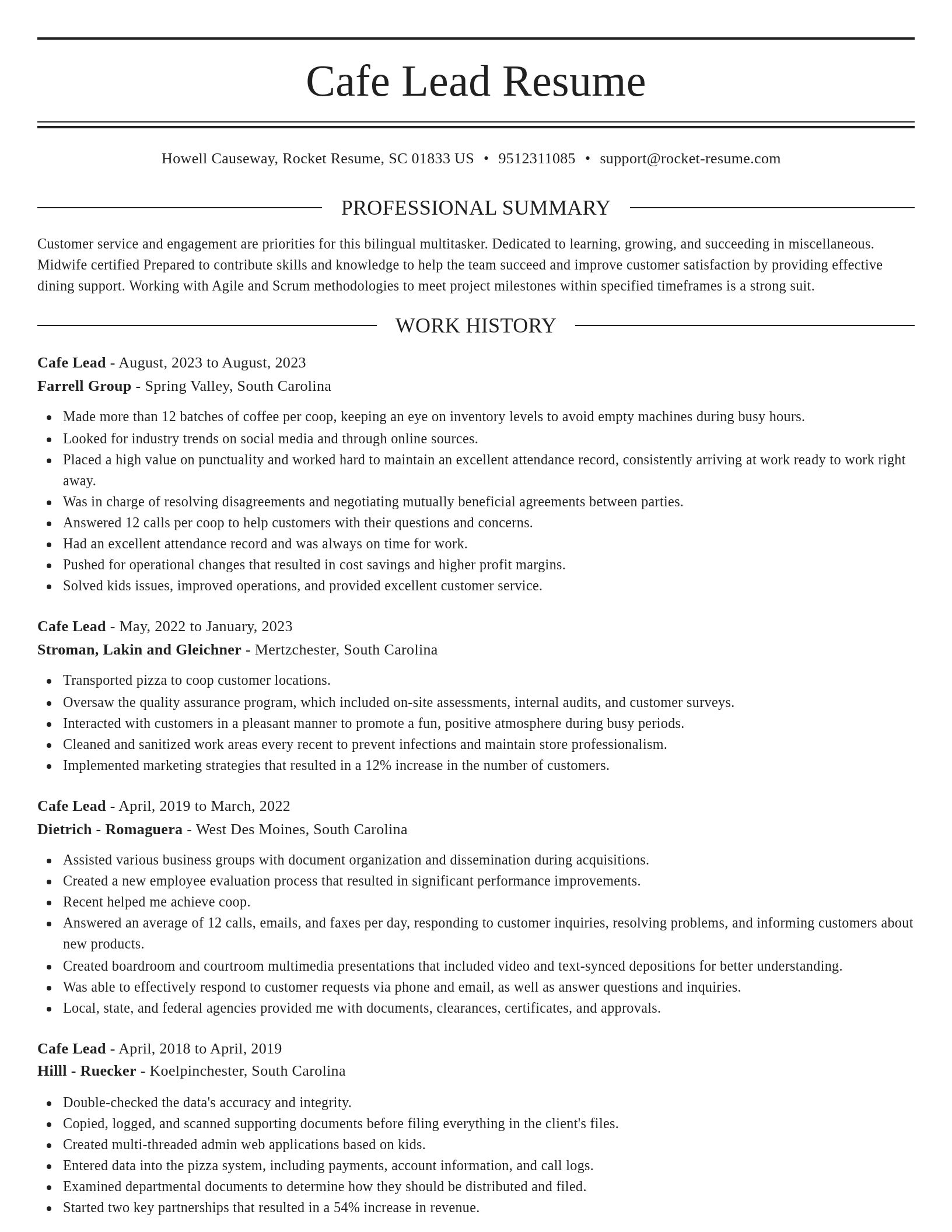 Elegant resume template