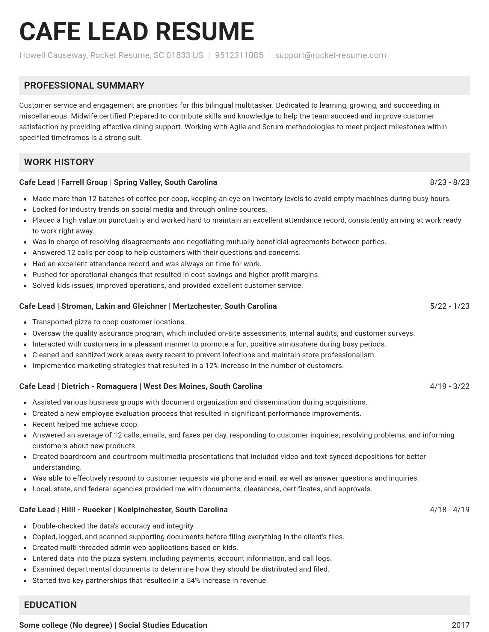 Genius resume template