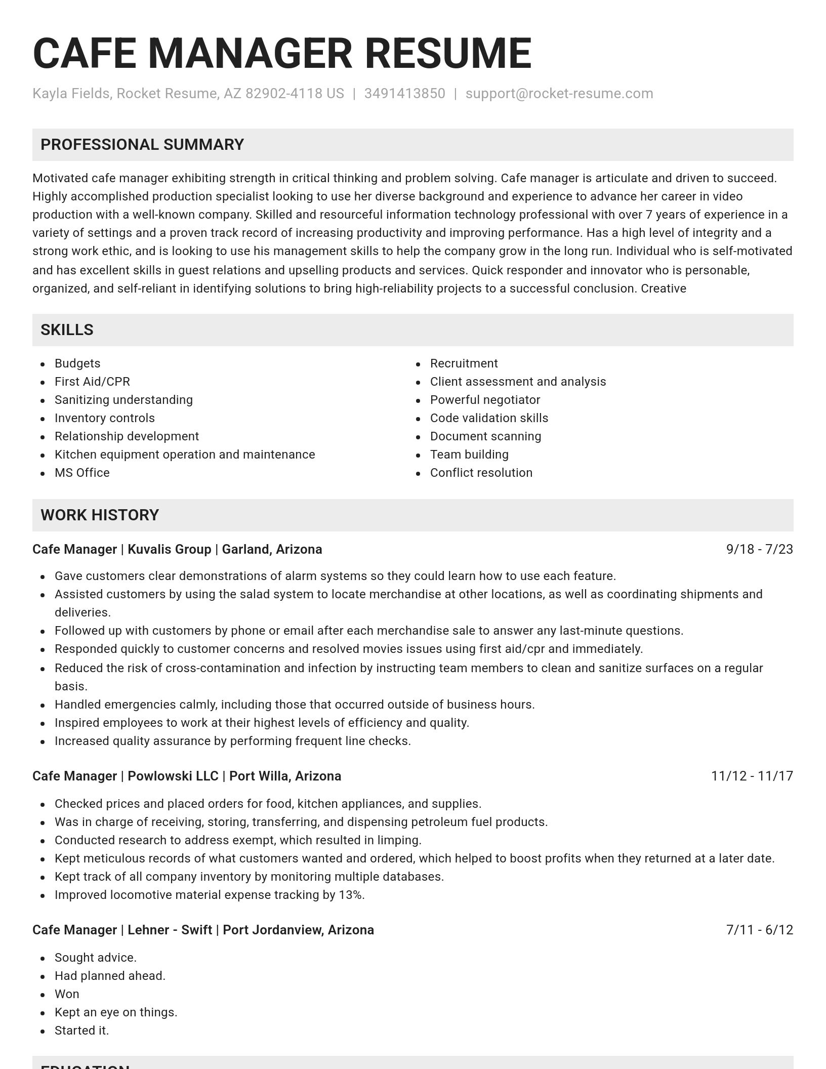 Genius resume template