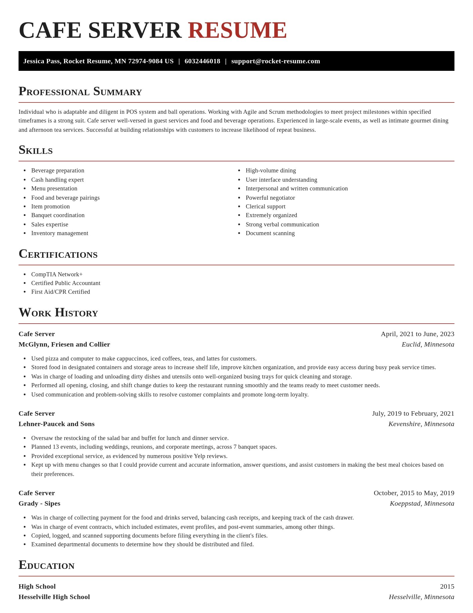 Exquisite resume template