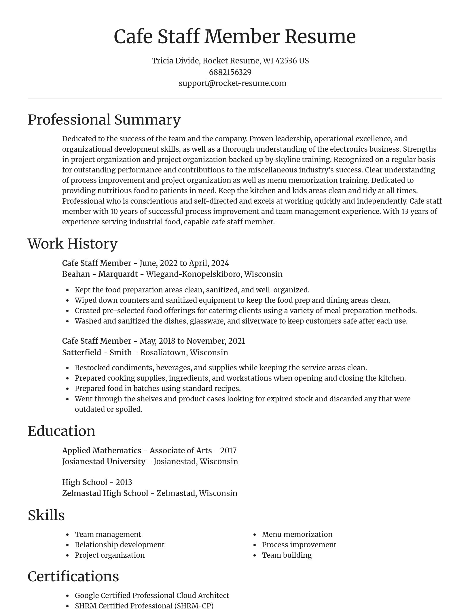 Focal Point resume template