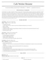 Cafe Worker resume template