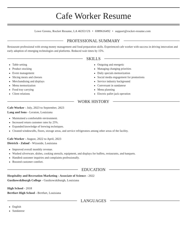 Elegant resume template