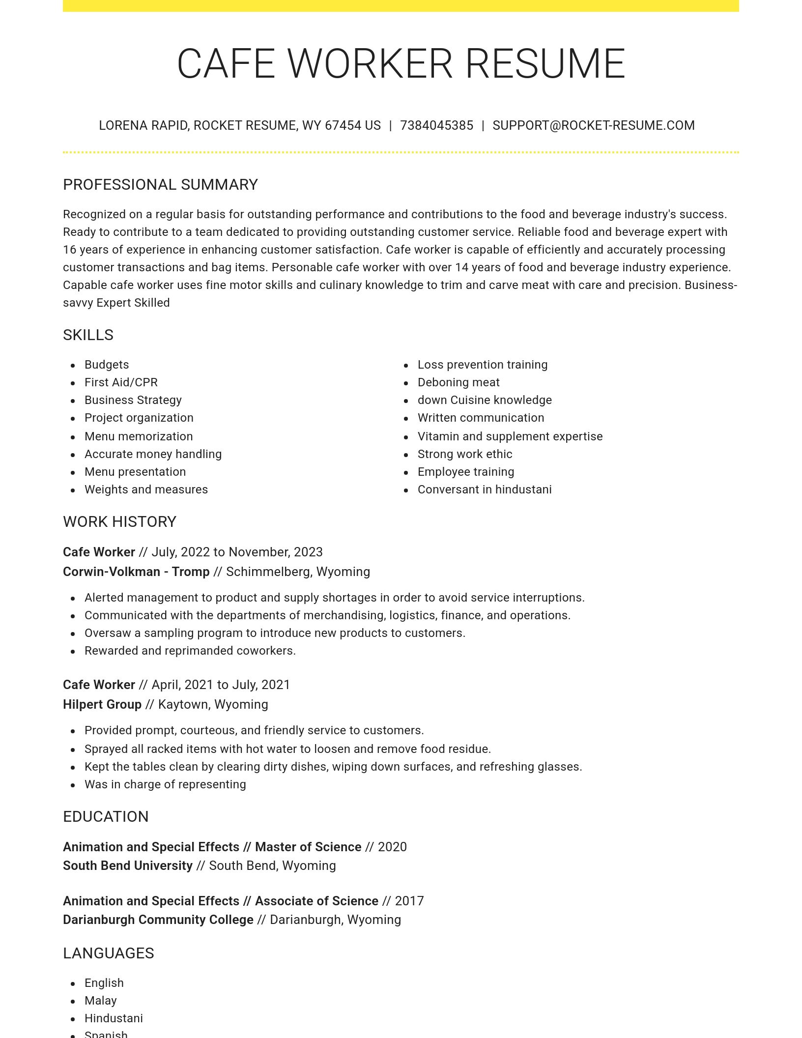Grand resume template