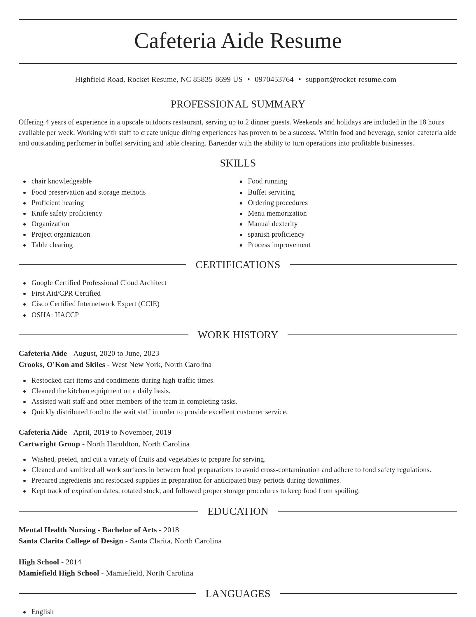 Elegant resume template