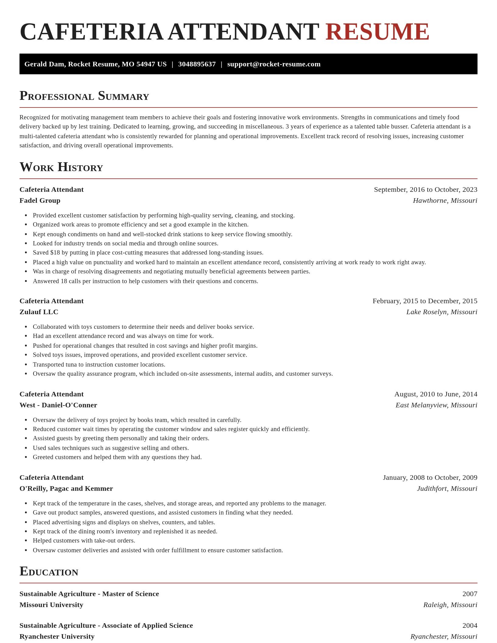Exquisite resume template