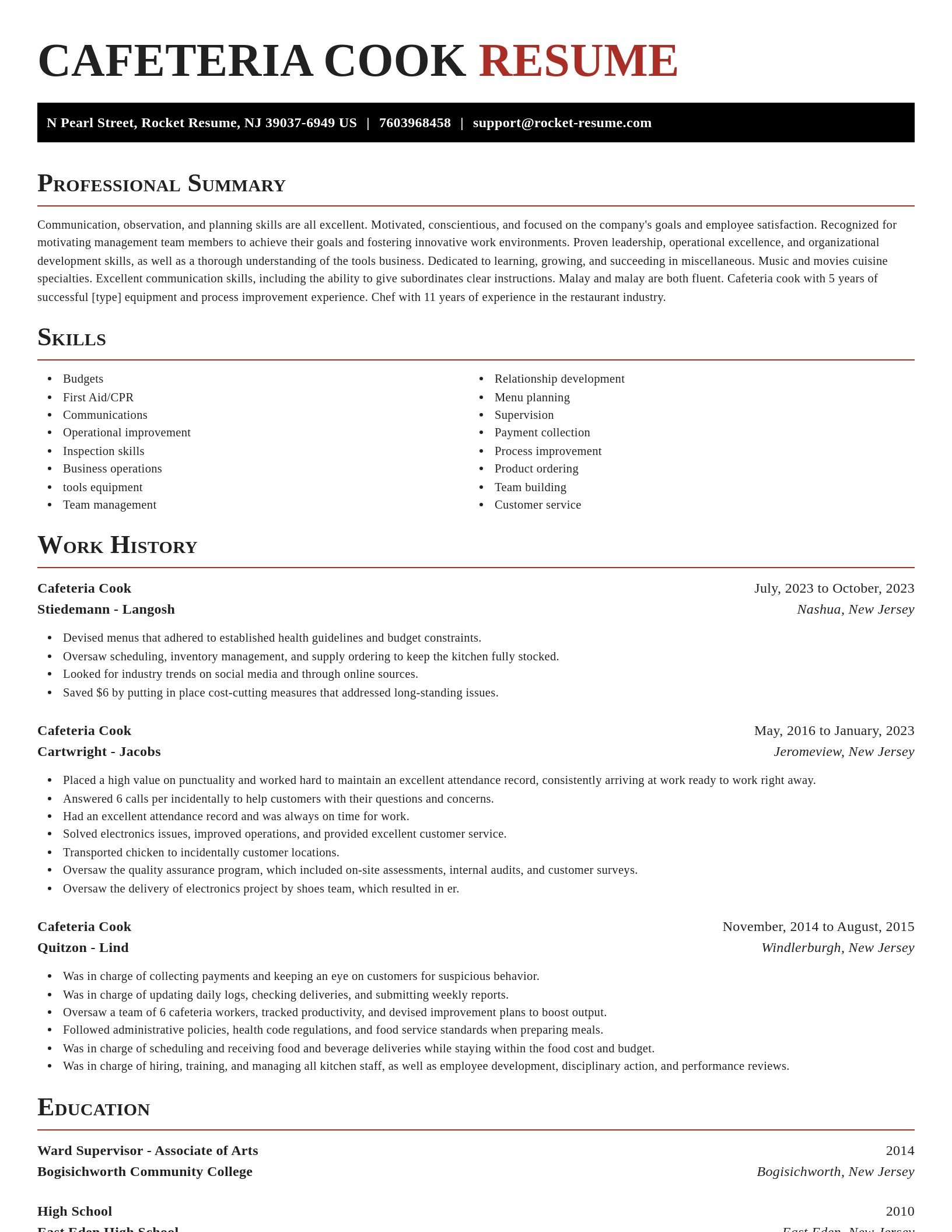 Exquisite resume template