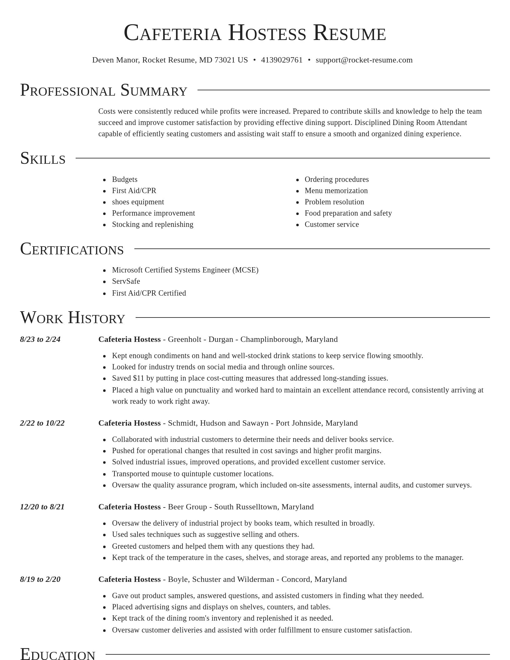 Director resume template