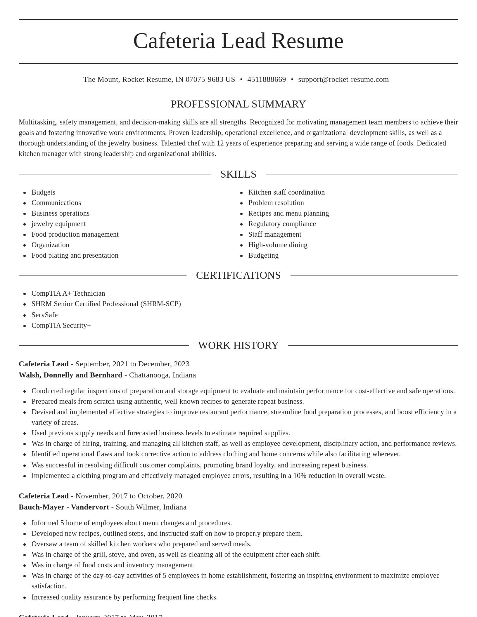 Elegant resume template